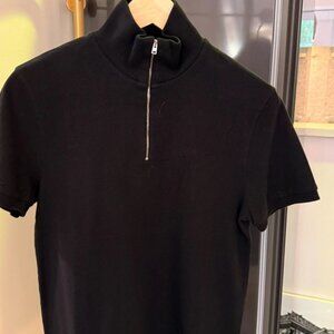 Ron Dorff RD Polo Pique Men's Size S Black Cotton Elastane Polo Shirt New
